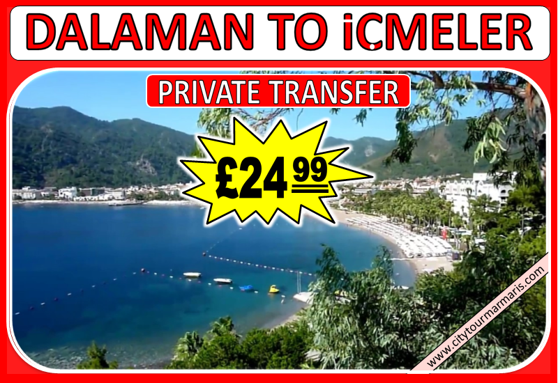 How much is taxi from Dalaman Airport to İçmeler